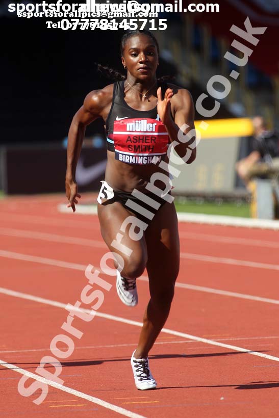 Womens 100 metres, 2019 Muller British Championships, Alexander Stadium, Birmingham. Photo: David T. Hewitson/Sports for All Pics
